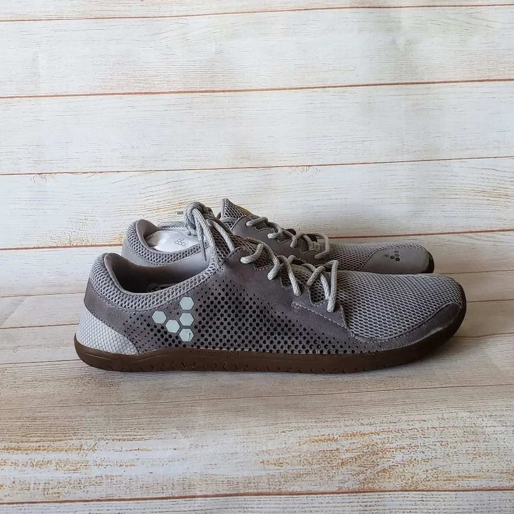 Vivobarefoot Primus Trio Leather/Mesh Grey Walking Running Outdoor Sneakers 14